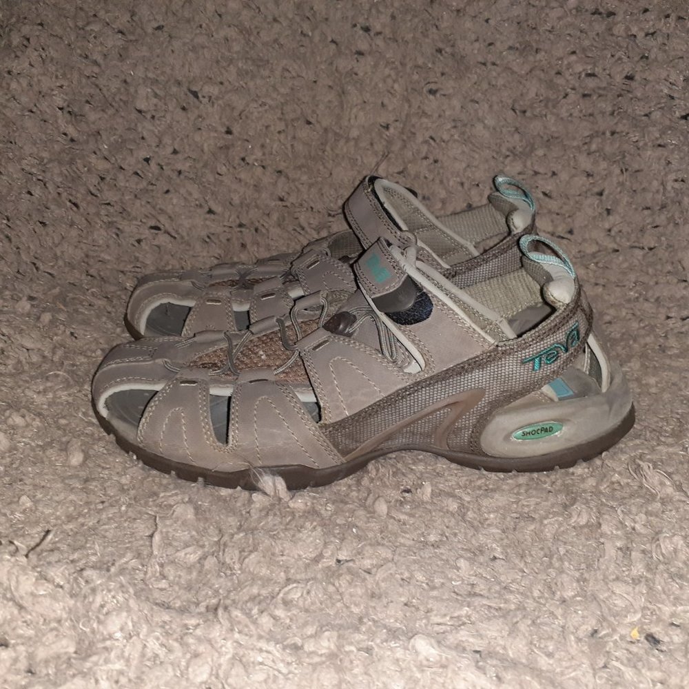 TEVA-Dozer III Hiking Sandal-4173-Brown-ShocPad-Size 7-Excellent - Picture 2 of 7